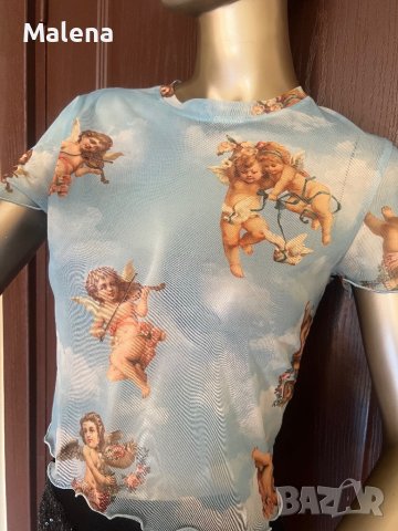 Дамска блуза - мрежа на Bershka !, снимка 3 - Тениски - 42045816