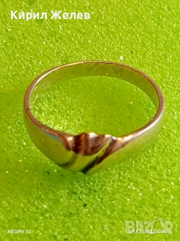 Артистичен сребърен пръстен проба 925 художествена ръчна изработка 17481