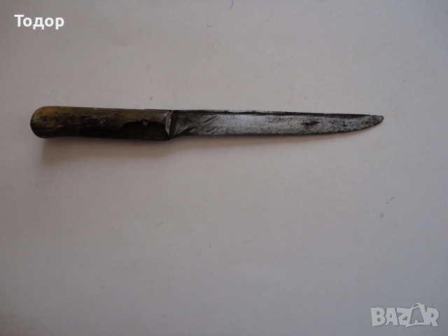 Старинен овчарски нож рогови чирени , снимка 9 - Ножове - 52672777