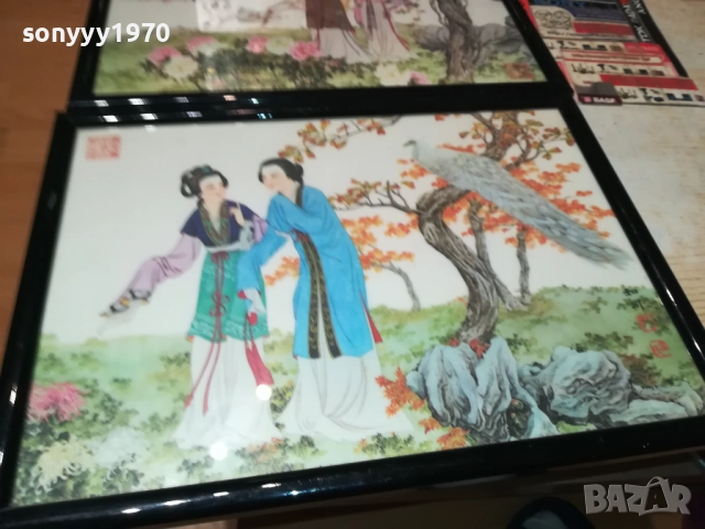 JAPAN X3-ЯПОНСКИ МОТИВИ-КАРТИНИ РАМКИ СТЪКЛО 0110251830, снимка 10 - Антикварни и старинни предмети - 51911155