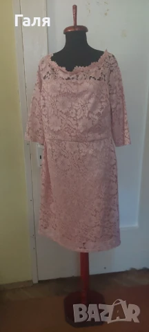 Рокля NEXT,дантела пепел от рози, размер 18