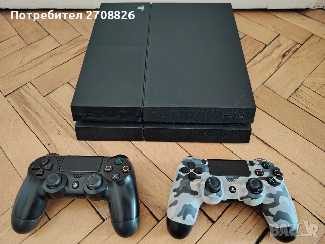 Само за 249 евро ! Ps4 fat + 2 оригинални безжични джойстика + зарядно