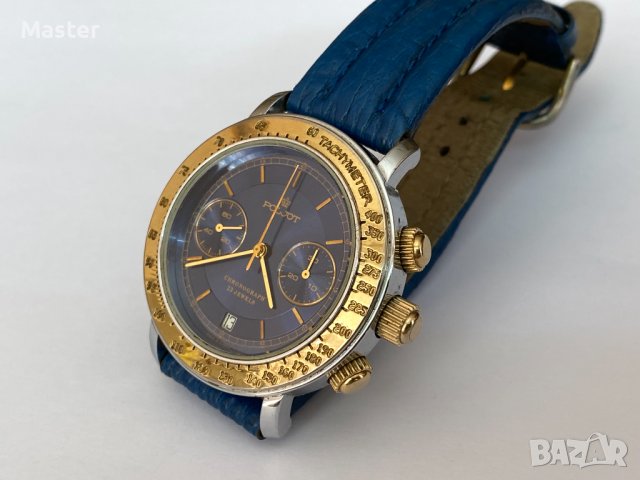 Часовник Полет Хронограф 3133 Син циферблат Poljot, снимка 9 - Мъжки - 41412254