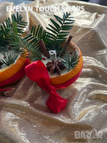 🍊 Коледна масажна свещ „Зимна портокалова магия“, снимка 5 - Други - 52567692