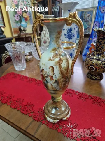 Уникална антикварна португалска порцеланова ваза , снимка 6 - Вази - 48777597