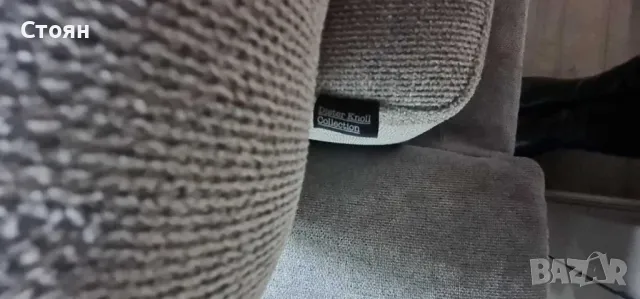 Сив комплект дивани от плат ъглов диван и тройка "Dieter Knoll", снимка 8 - Дивани и мека мебел - 48633100