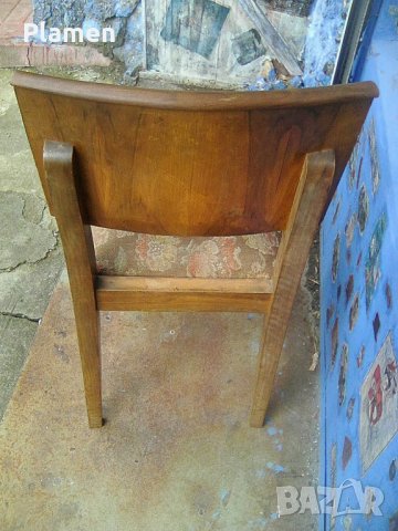Стар български буков тапициран с пружини стол, снимка 5 - Други ценни предмети - 40896974