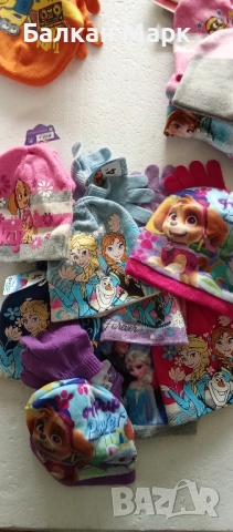 🧤🎀 Оригинални зимни детски комплекти Disney Frozen и Paw Patrol – шапка + ръкавици 🎀🧤