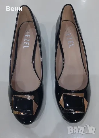 Дамски лачени обувки с кутия-размер 39, снимка 2 - Дамски елегантни обувки - 50167891