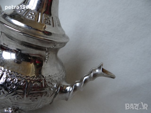 Посребрен чайник с маркировка, снимка 6 - Антикварни и старинни предмети - 41584172