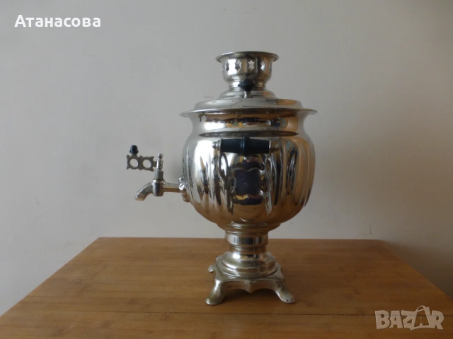 Руски електрически самовар с кабел, снимка 2 - Антикварни и старинни предмети - 53842637