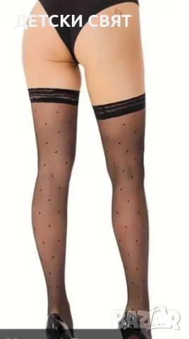 Еротични силиконови чорапи на точки, снимка 2 - Бельо - 50234079
