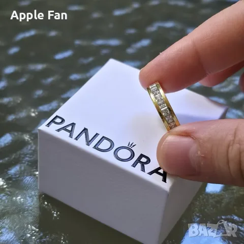 Пръстен Pandora Eternity Channel с 14К златно покритие