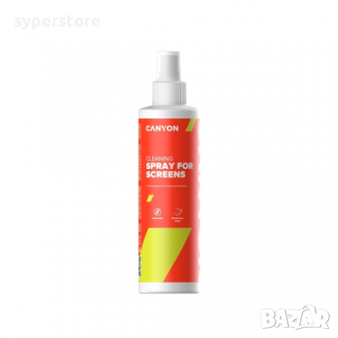 Спрей за почистване на телефизор, монитор, LCD, плазма, дисплей Canyon 250ml
