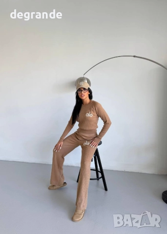 Дамски Комплект комплект Alo фино плетиво, снимка 2 - Комплекти - 52542456