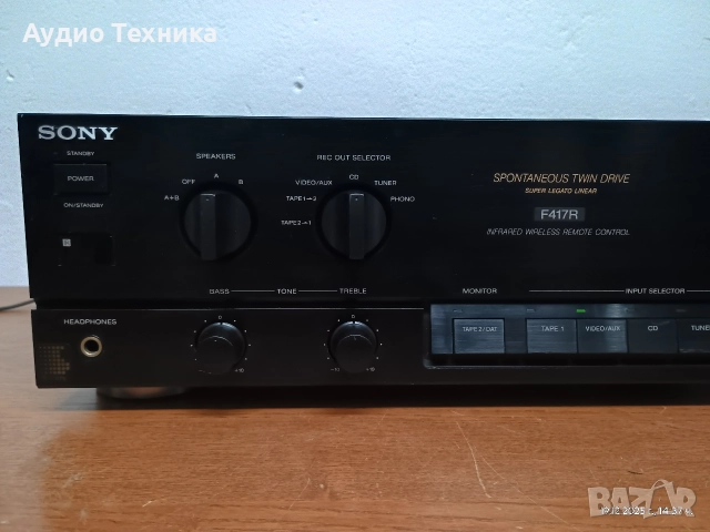 Стерео усилвател SONY TA-F417R. Перфектен! Звукът - също. Изпращам видео. , снимка 4 - Ресийвъри, усилватели, смесителни пултове - 52856757