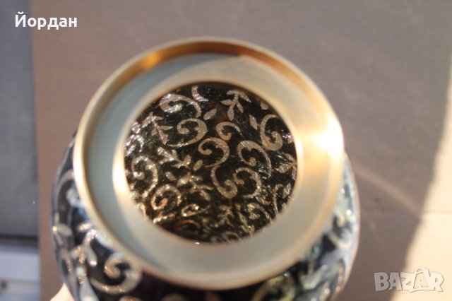 Ваза стъкло и бронз , снимка 8 - Антикварни и старинни предмети - 41715549