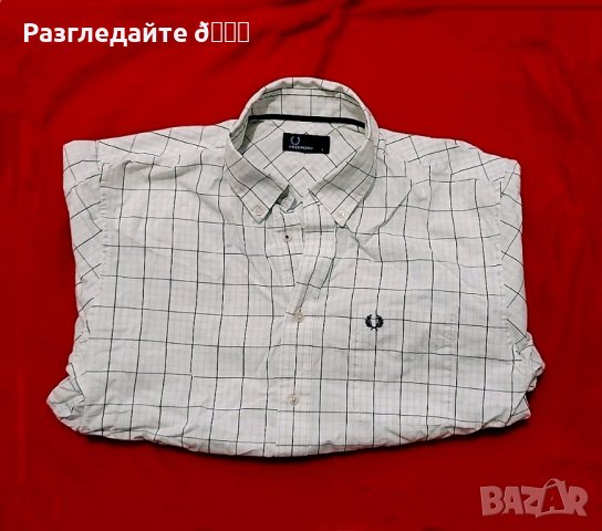 ✔🥰 Уникална❗Мъжка риза Fred Perry М - Л 100%Оригинал❗😍✅
