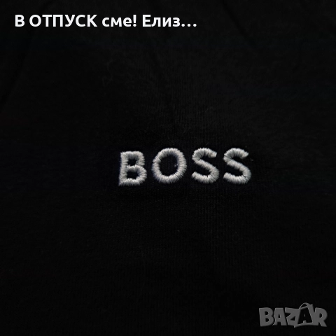 Памучна тениска Boss бродирано/везано лого