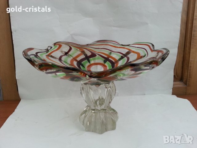 Кристална купа фруктиера, снимка 3 - Антикварни и старинни предмети - 35985103
