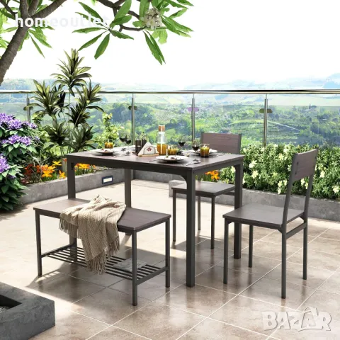 ПРОМОЦИЯ Комплект за трапезария в 4 части, 10FJGSCZ1008-S, снимка 4 - Маси - 48942327