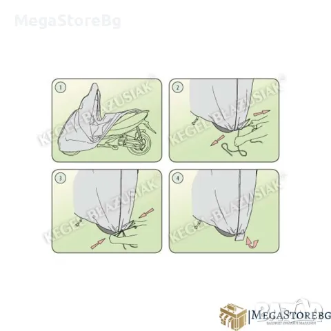 Висококачествено покривало за Скутер Kegel серия Basic размер L сиво, снимка 3 - Аксесоари и консумативи - 47783203