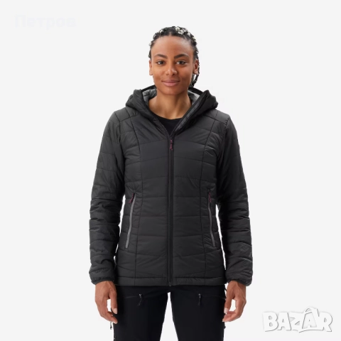 Дамско яке за трекинг MT100,с качулка, черно FORCLAZ, снимка 4 - Якета - 52631571