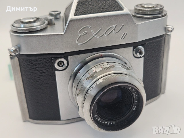Exa II лентов фотоапарат carl zeiss jena t 1:2,8 f50 ihagee, снимка 12 - Фотоапарати - 53602364