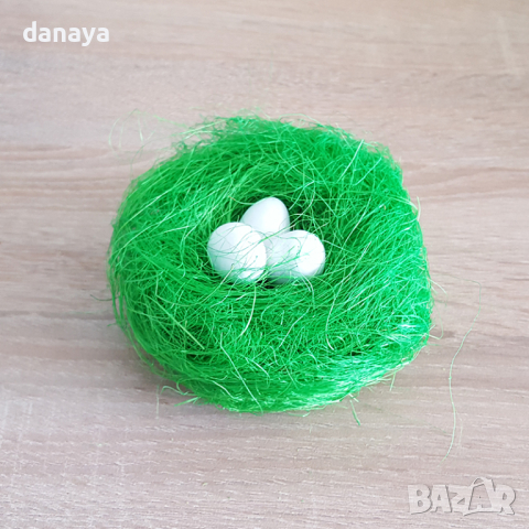 822 Великденско гнездо с яйца тревичка за декорация украса за панер, снимка 2 - Декорация за дома - 44821256