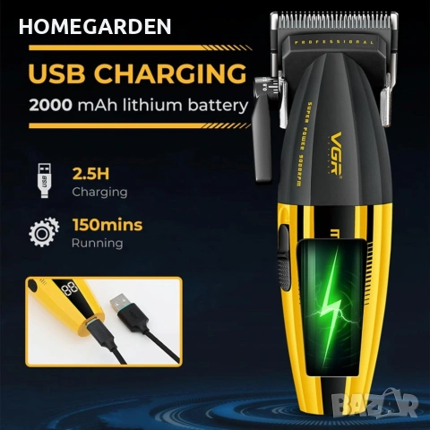 Професионална машинка за подстригване VGR V-285, снимка 5 - Машинки за подстригване - 53676529