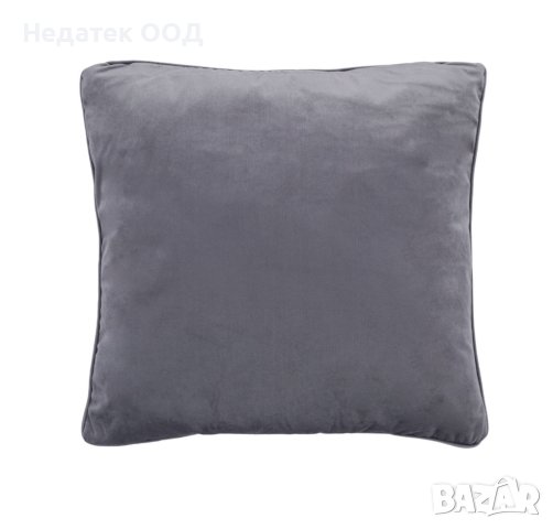 Декоративна възглавница, Линии, точки, 45x45 см, Сиво/ златно, снимка 2 - Възглавници - 41018153