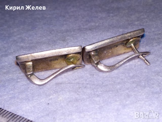 СРЕБЪРНИ СЕДЕФЕНИ АРТ ОБЕЦИ СРЕБРО 925 с ШЛИФОВАН РОЗОВ СЕДЕФ и МАРКАЗИТИ - ЧАСТ от КОПЛЕКТ 27657, снимка 16 - Обеци - 41638266