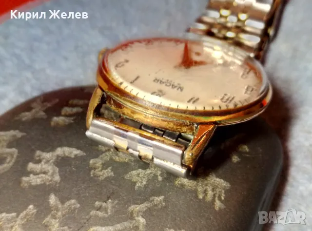 NACAR 18 RUBIS PLAQUE G10 Стар ЛУКС МОДЕЛ ШВЕЙЦАРСКИ ЧАСОВНИК с ПОЗЛАТА 10 МИКРОНА РАБОТЕЩ 214851, снимка 3 - Антикварни и старинни предмети - 48275689