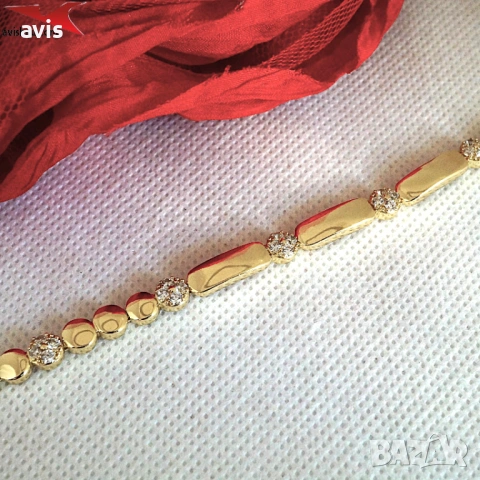 Гривна с 14К златно покритие 234865, снимка 2 - Гривни - 53821519
