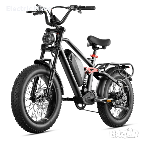 Електрически велосипед Eahora Terra 2 – 48V 1500W Dual Motor Fat Tire, снимка 2 - Велосипеди - 53171350