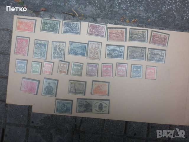 Пощенски марки   България  1941-42 г   в пликче с картон ЦЕЛИ СЕРИИ