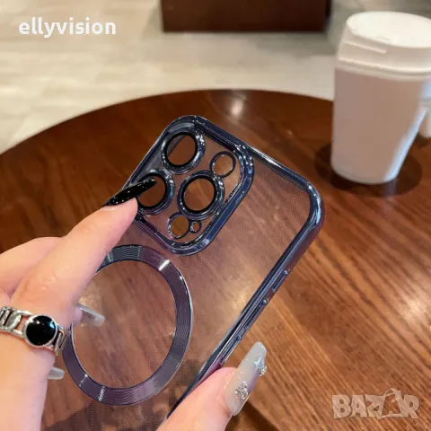 Удароустойчив магнитен гръб с протектори на камерите за IPhone 12/16, снимка 2 - Калъфи, кейсове - 48345979