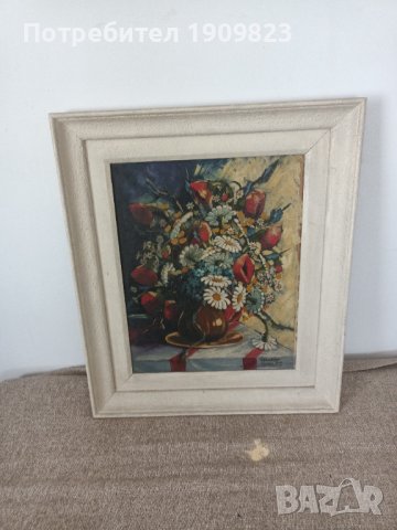 Стара маслена картина, снимка 2 - Картини - 41513577