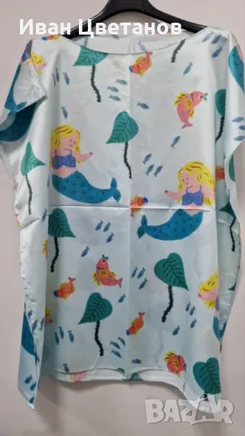 Луксозна плажна туника от 100% коприна – стил и комфорт за летните дни, снимка 5 - Туники - 49979050