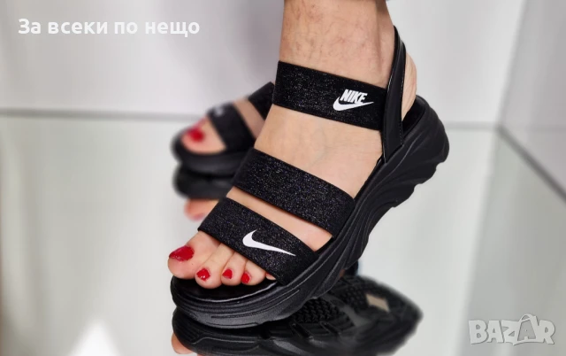 Nike Дамски Черни Сандали Найк от 36 до 41 номер Код P740, снимка 4 - Сандали - 50678910