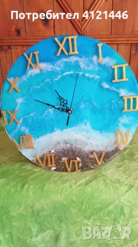 Холна маса в комплект с часовник и поднос., снимка 4 - Маси - 53590625