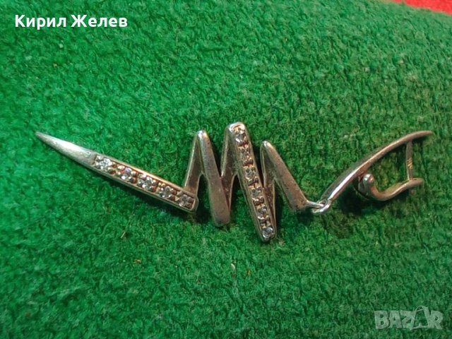 ЕФЕКТНА ФЕШЪН АРТ СКЪПОЦЕННА СРЕБЪРНА ОБЕЦА СРЕБРО 925 с АНГЛИЙСКО ЗАКОПЧАВАНЕ и ЦИРКОНИ 41931, снимка 3 - Обеци - 44721523