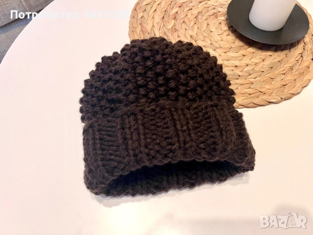 Шапка ръчна изработка (мека спортна вълна), снимка 2 - Шапки - 51958299