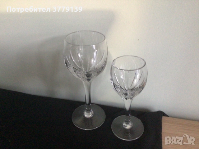 Сервиз кристални чаши а вино и ракия