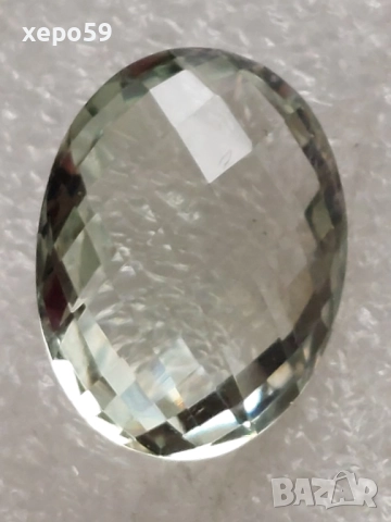 Прекрасен натурален 16 каратов двустранно фасетиран аквамарин с морско зелен оттенък/диамант,рубин/, снимка 9 - Други - 52470456