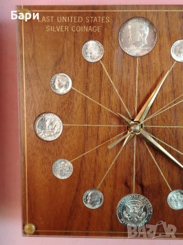 Часовник със сребърни американски монети от 1964г., снимка 5 - Колекции - 52103758