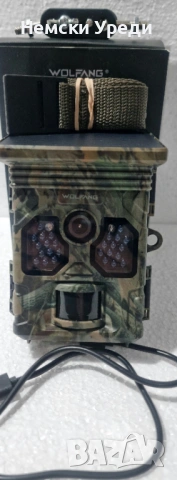 Ловна камера соларна WOLFANG WT02 Solar Trail Camera 4K 48MP, акумулаторна камера за диви животни 