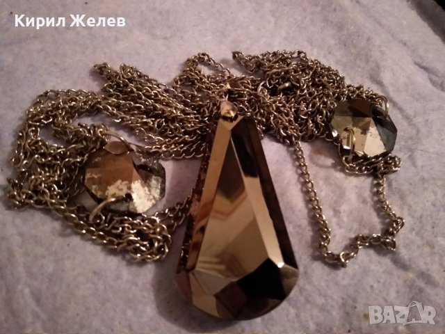 РАЗКОШНО КОЛИЕ ФЕШЪН ОГЪРЛИЦА БЛАГОРОДНА СТОМАНА с ФАСЕТИРАН ОПУШЕН КРИСТАЛ / КВАРЦ 37110, снимка 11 - Колиета, медальони, синджири - 41681958