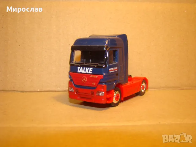 SCHUCO H0 1/87 MERCEDES ACTROS КАМИОН МОДЕЛ КОЛИЧКА ВЛЕКАЧ, снимка 5 - Колекции - 48456228