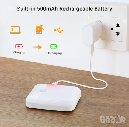Смарт Нощна Лампа със Сензор за движение LED осветление USB зареждане, снимка 6 - Друга електроника - 51027187